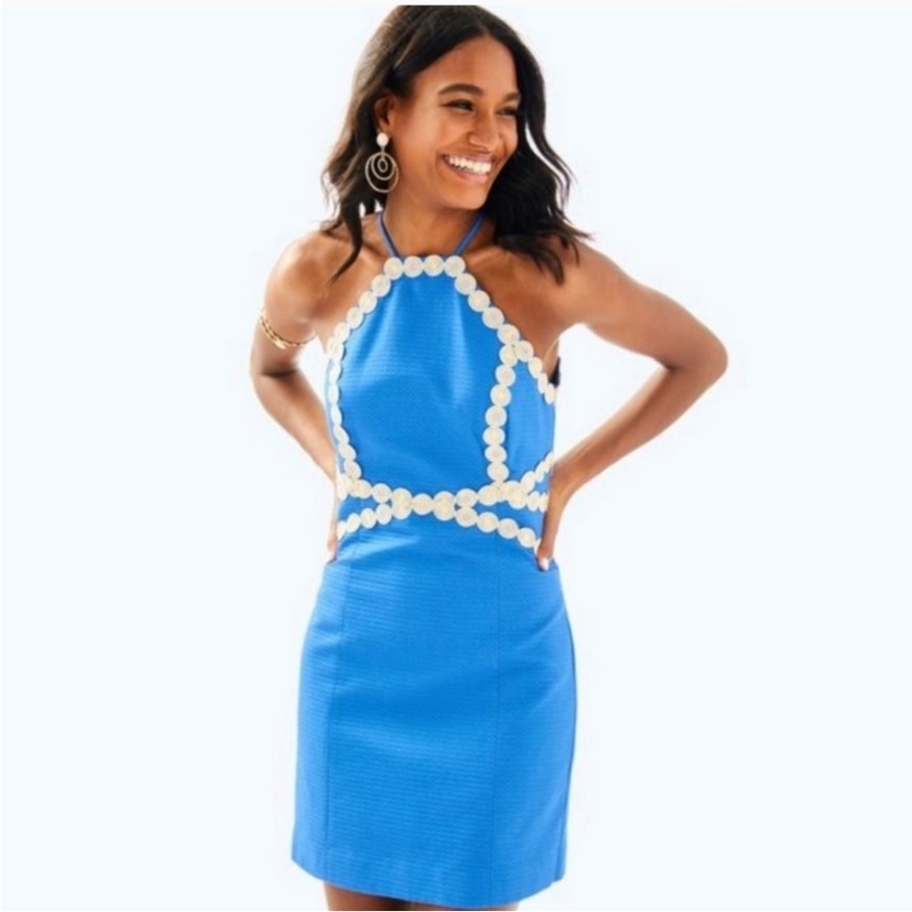 Pearl Shift Benet Blue Dress